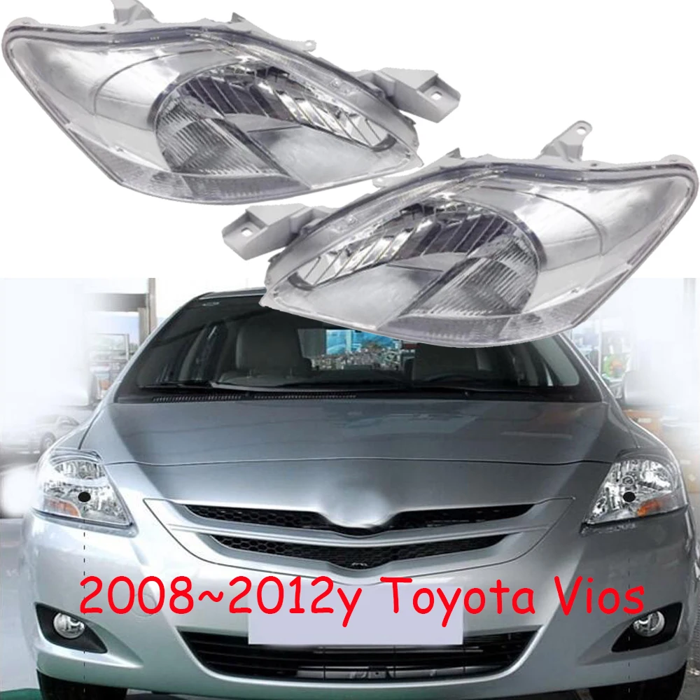 

1pcs car bumper headlamp for Toyota Vios headlight 2008~2013y car accessories head lamp Vios fog light