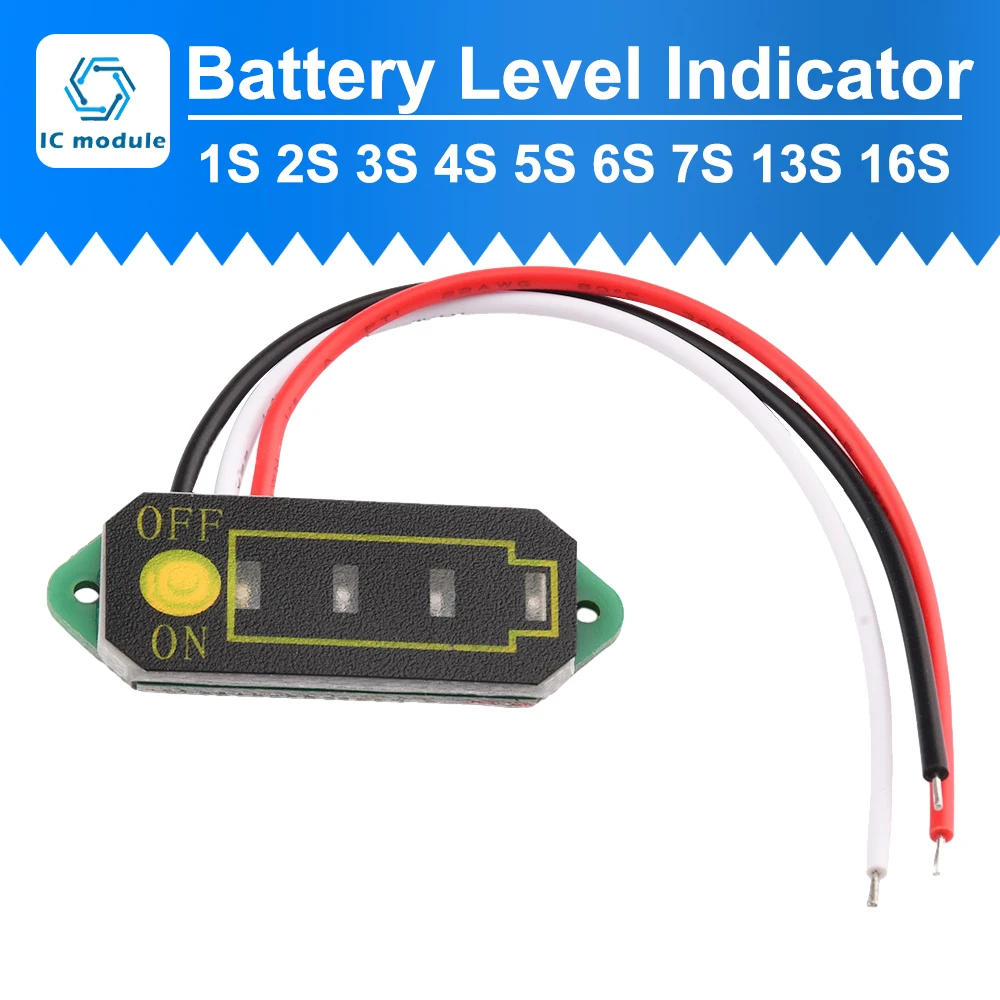 Indicatore di livello della batteria 18650 misuratore di capacità al litio Lipo 1S 2S 3S 4S 5S 6S 7S 13S 16S modulo Display della batteria al litio