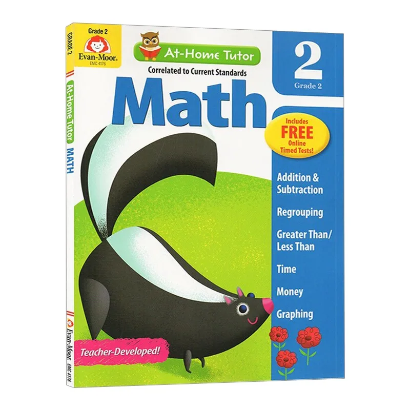 

Evan-Moor At Home Tutor Math, Grade 2 Workbook,aged 5 6 7 8, English book 9781613689820