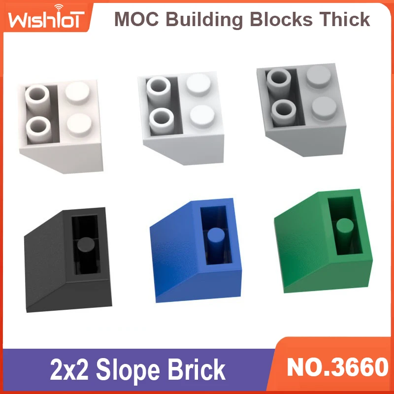 

10 шт. 2x2 кирпичи с перевернутым наклоном 45 ° Технологические кирпичи MOC 3660, детали для самостоятельного изготовления, строительные блоки, совместимые со сборками частиц