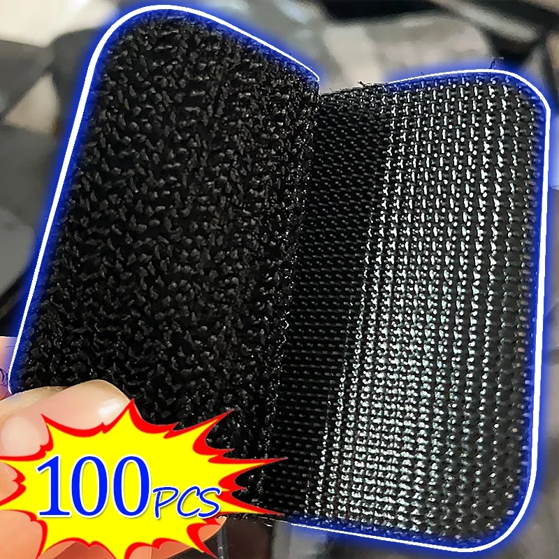 100/2pcs Carpet Fixing Stickers Double Faced High Adhesive Car Carpet Fixed Patches Home Floor Foot Mats Anti Skid Grip Tapes