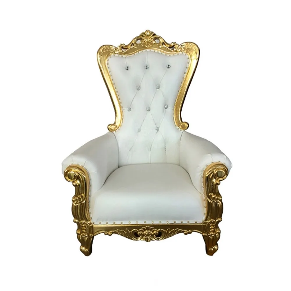 Wholesale hotel luxury Throne chair Event gold white Wedding Throne chair