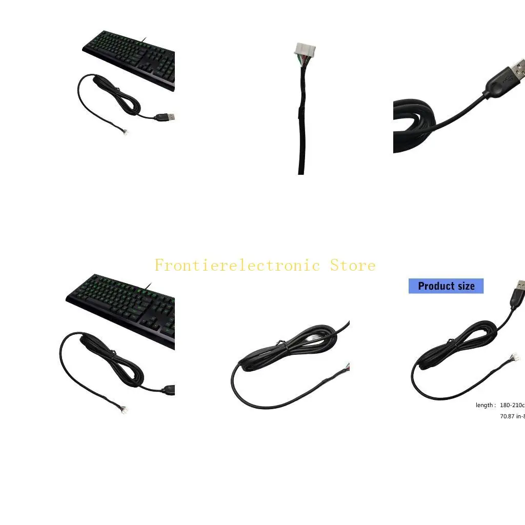 

G8DB Replacement USB Keyboard Cable for Cynosa keyboards Durability Rubber Wire for Gaming Enthusiasts 180-210cm