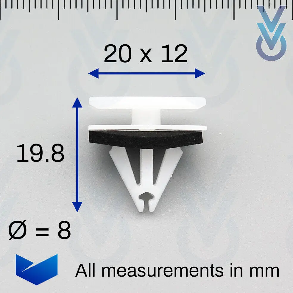 10x VVO® Side Skirt, Sill Moulding Cover Trim Clips For Ford Vehicles 5270438