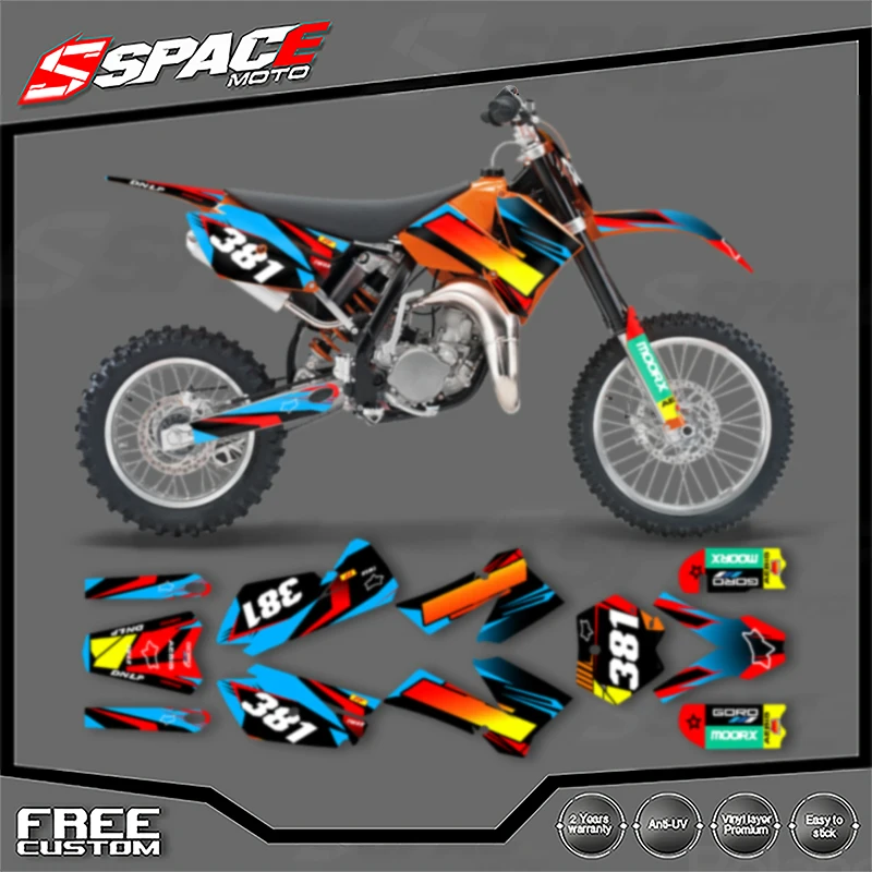 

SPACE Custom Motorcycle Graphics Background Decal for KTM SX85 SX 2003 2004 2005 2006 2007 2008 2009 2010-2012 Stickers Kits 01