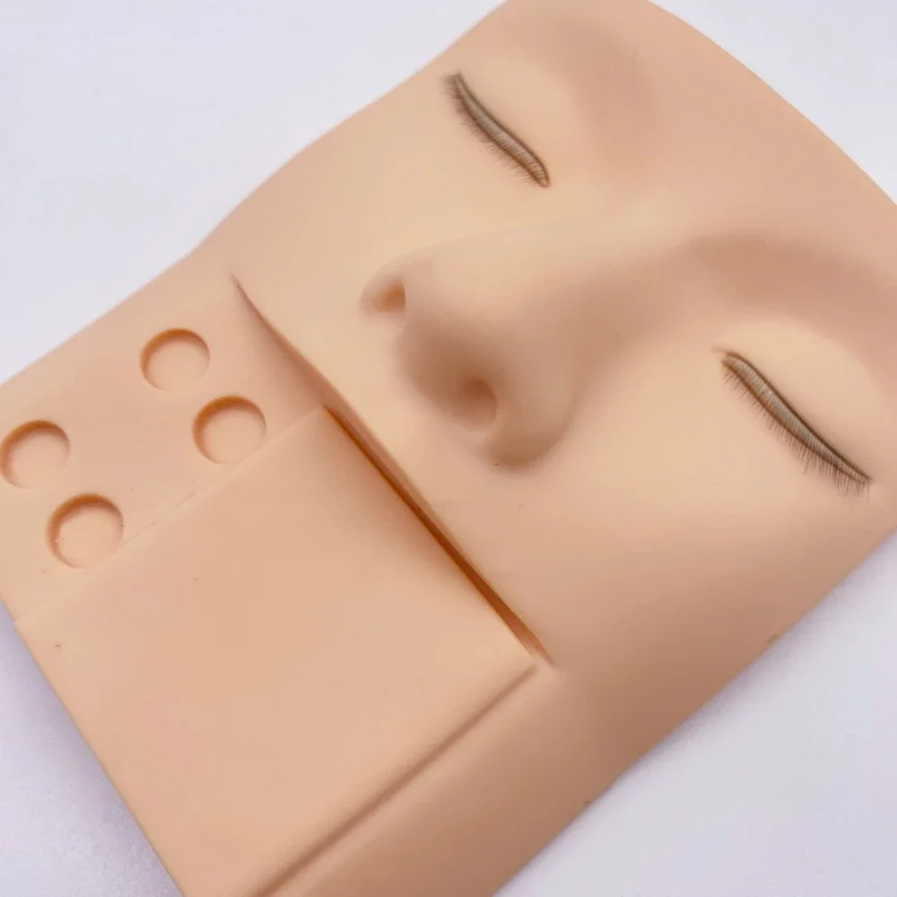 False Eyelash Mannequin Head Flat Doll Head For Lash Practice Eyelash Mannequin Doll Face  Korean Makeup Products Tool For Women