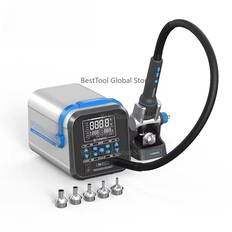 FOR-WARD FW-BF04 New Arrival Hel-ical Wind Soldering Station Welding Hot Air G-unSMD Rework Heat G-un For BGA Motherboard Repair