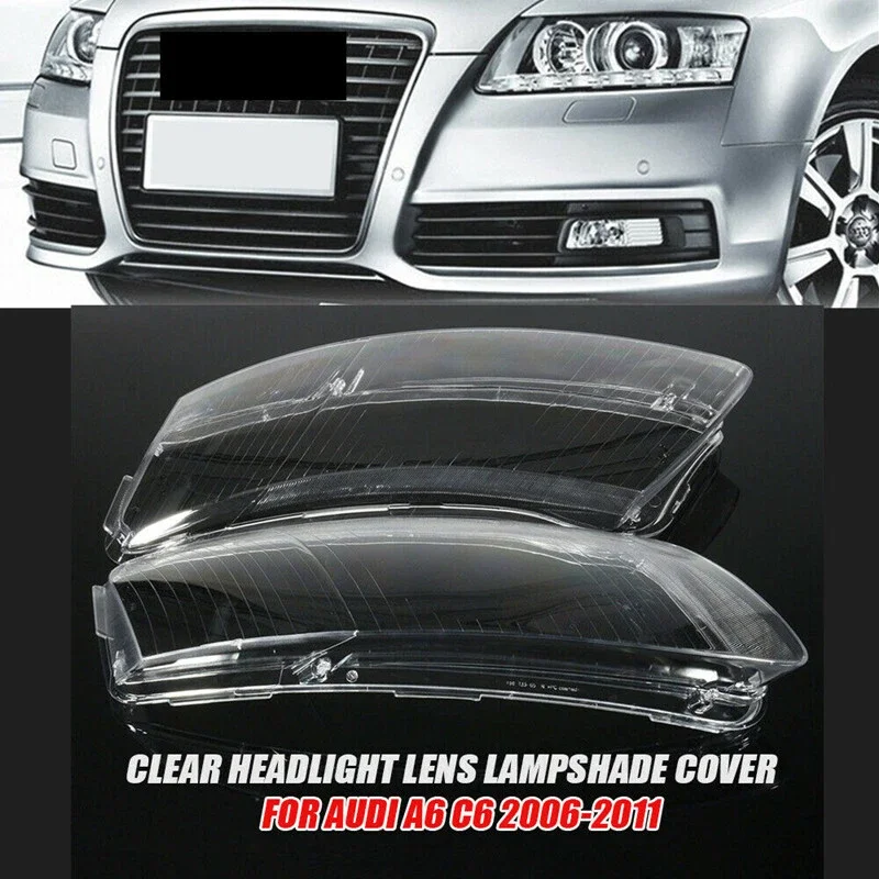 

ABS Headlamps Cover Lampshade Headlights Cover Glass Headlamp Shell For Audi A6 C6 A6L 2004 2005 2006 2007 2008 2009 2010 2011