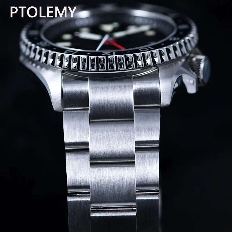 PTOLEMY Skx007 GMT Men Mechanical Dive Watch Aluminum Bidirectional Bezel 200M Waterproof Sapphire Men NH34 Automatic Wristwatch