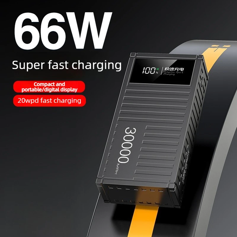 50000mAh 30000mAh Power Bank 66W Large Battery Capacity Power Station Fast Charging for IPhone Xiaomi Huawei Samsung