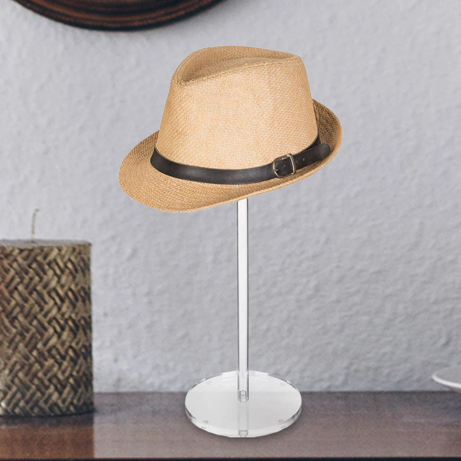 Présentoir de Chapeaux en Acrylique T1, Support de Perruque Transparent, Casquette de Baseball Autoportante, pour Bijoux, Divers Chapeaux, de Cowboy, Marché