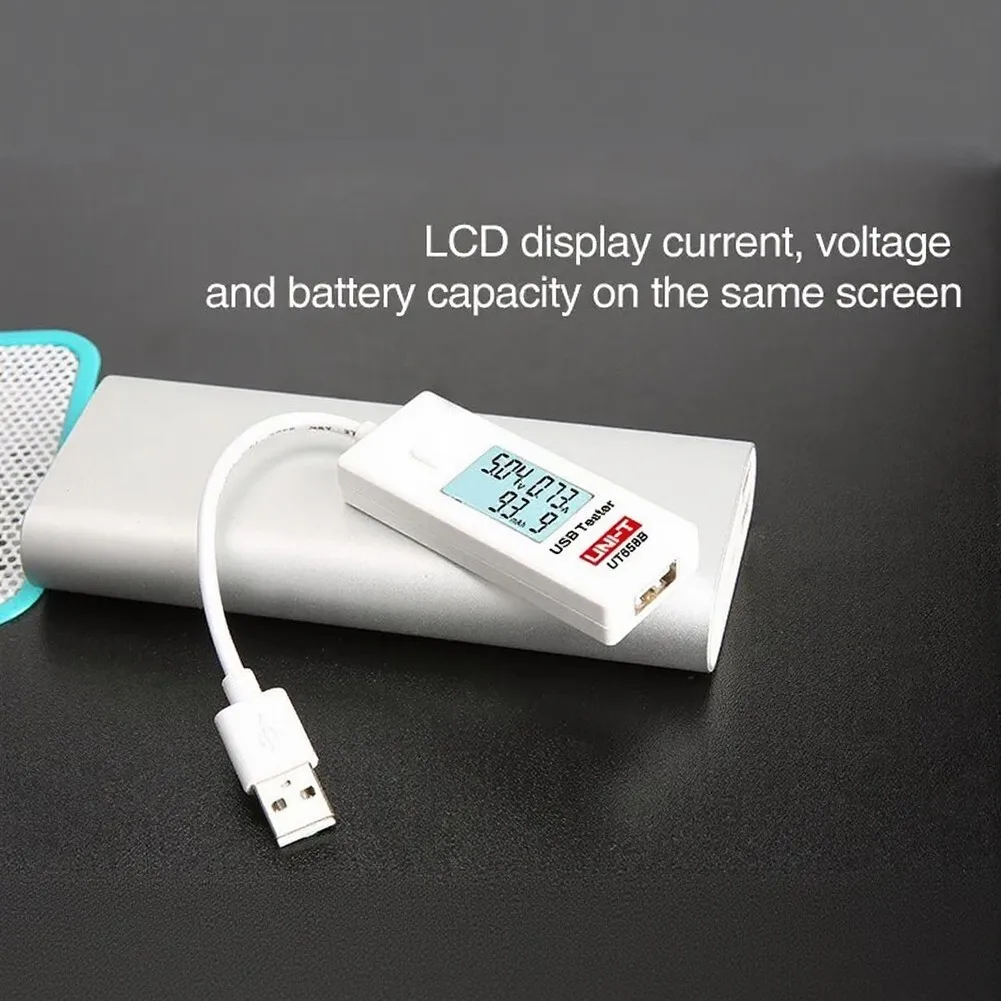 UT658B USB Power Meter 3V-9V 0-3A, ABS LCD Backlight, 1% Accuracy, Battery Capacity Tester, 10-Group Data Memory Charger Monitor - view 6