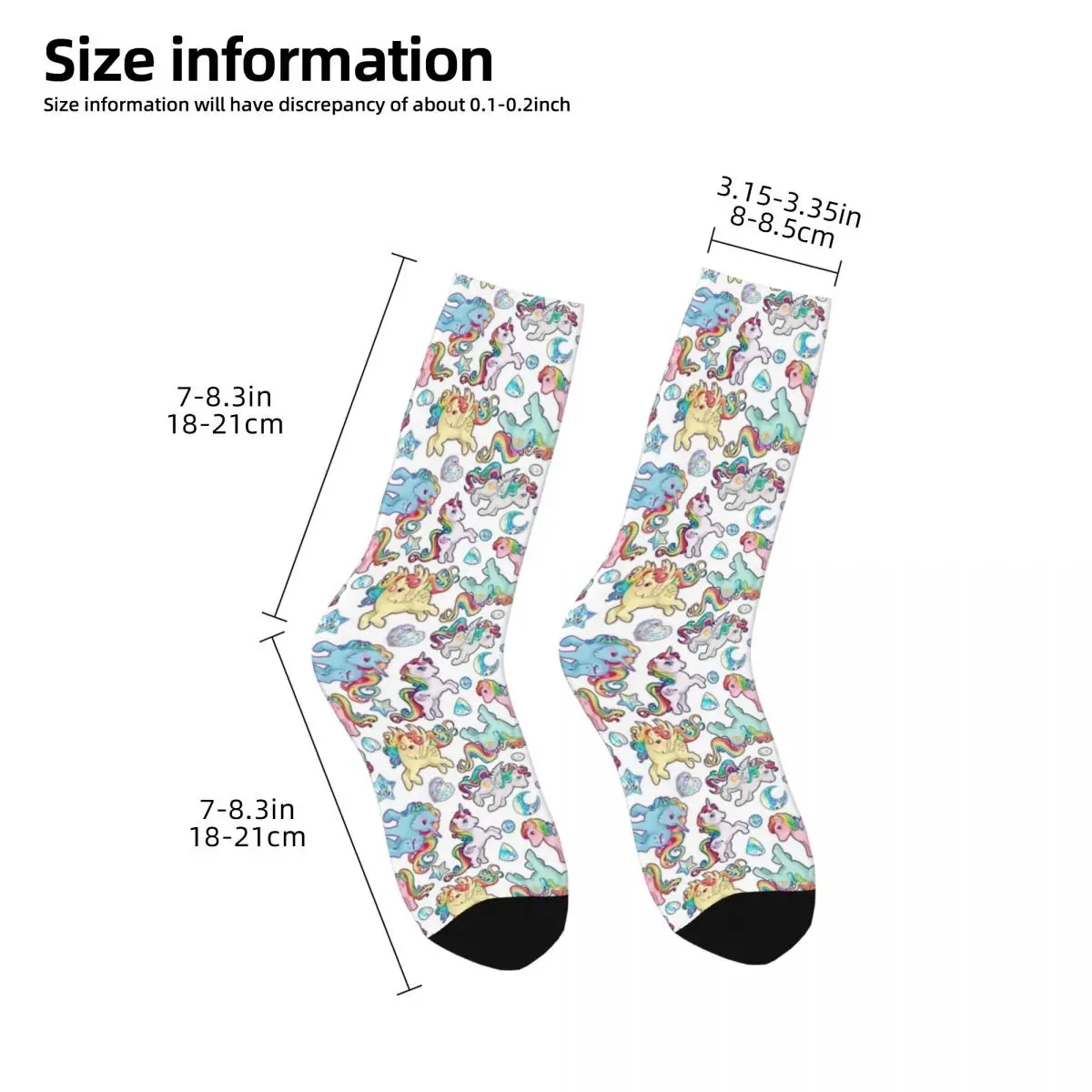 Rainbow Ponys G1 Socks Harajuku Sweat Absorbing Stockings All Season Long Socks Accessories for Man\'s Woman\'s Gifts