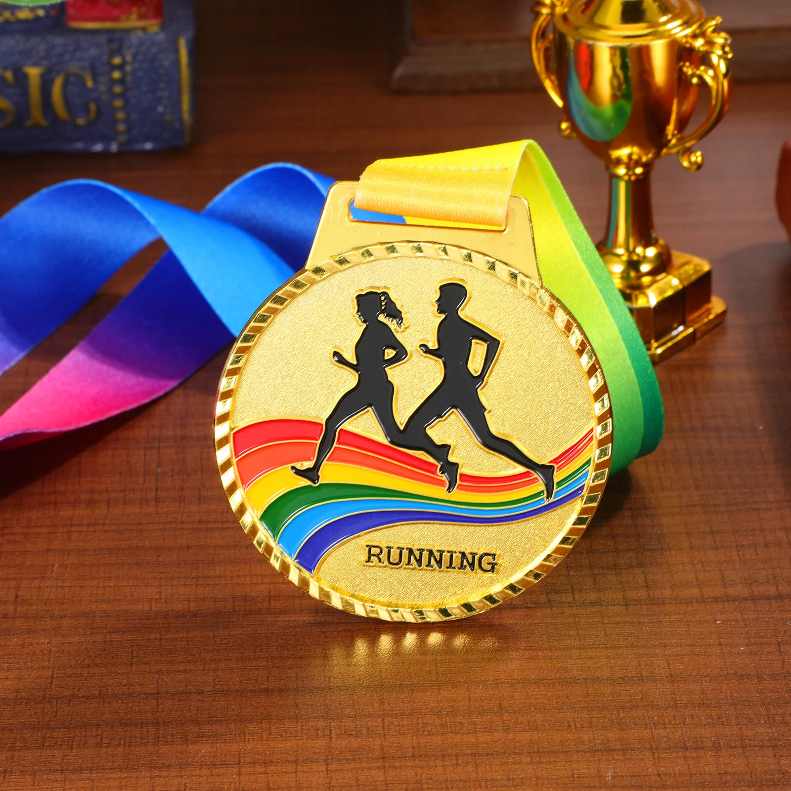 

Marathon Running Medals Zinc Alloy Metal Award Medals Unique Design for Sports Events Races Athletic Achievements Trophy