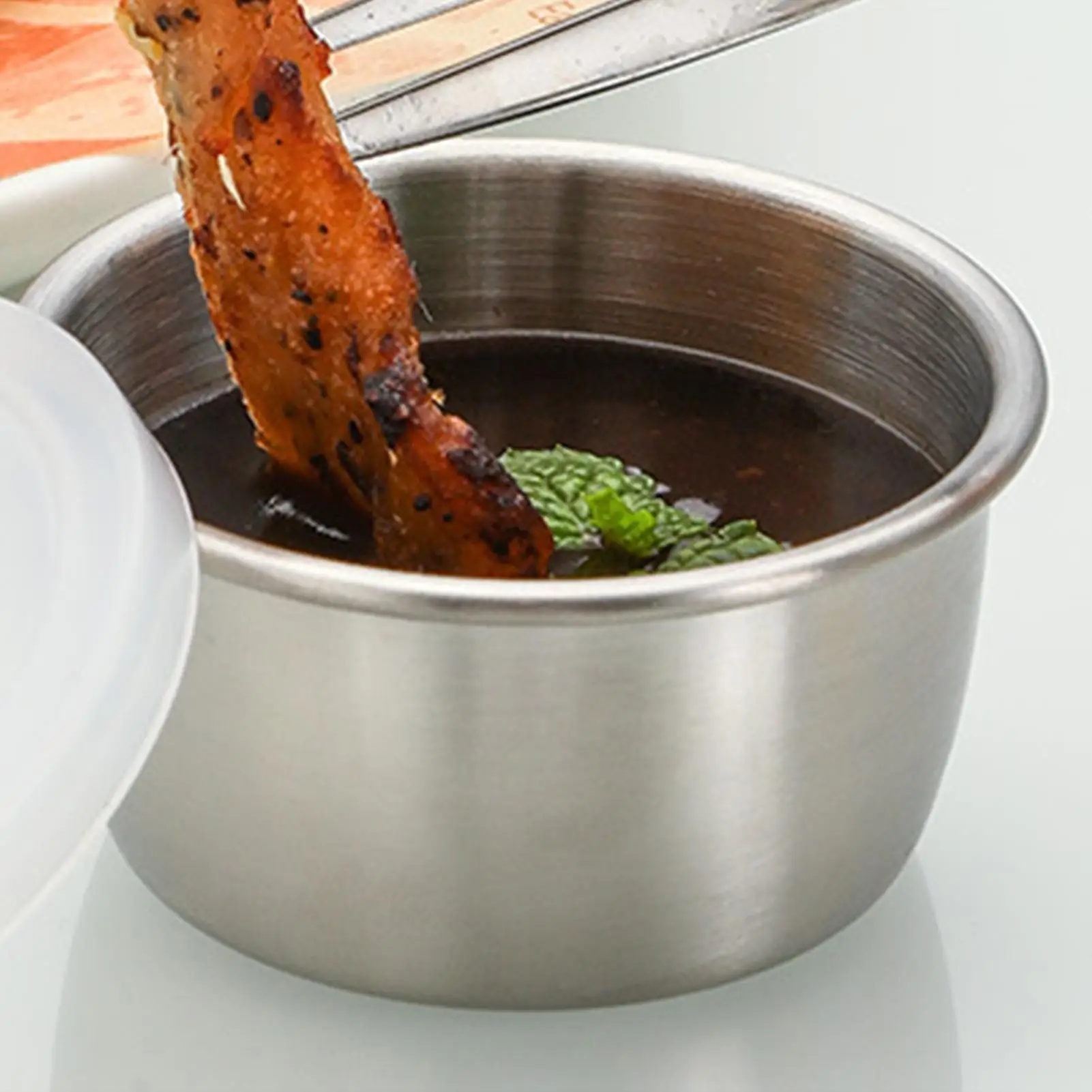 

Контейнеры для заправки салата с крышками, держатель для заправки салата, 6 шт., многоразовые контейнеры для соуса, легко открывающиеся, для макания