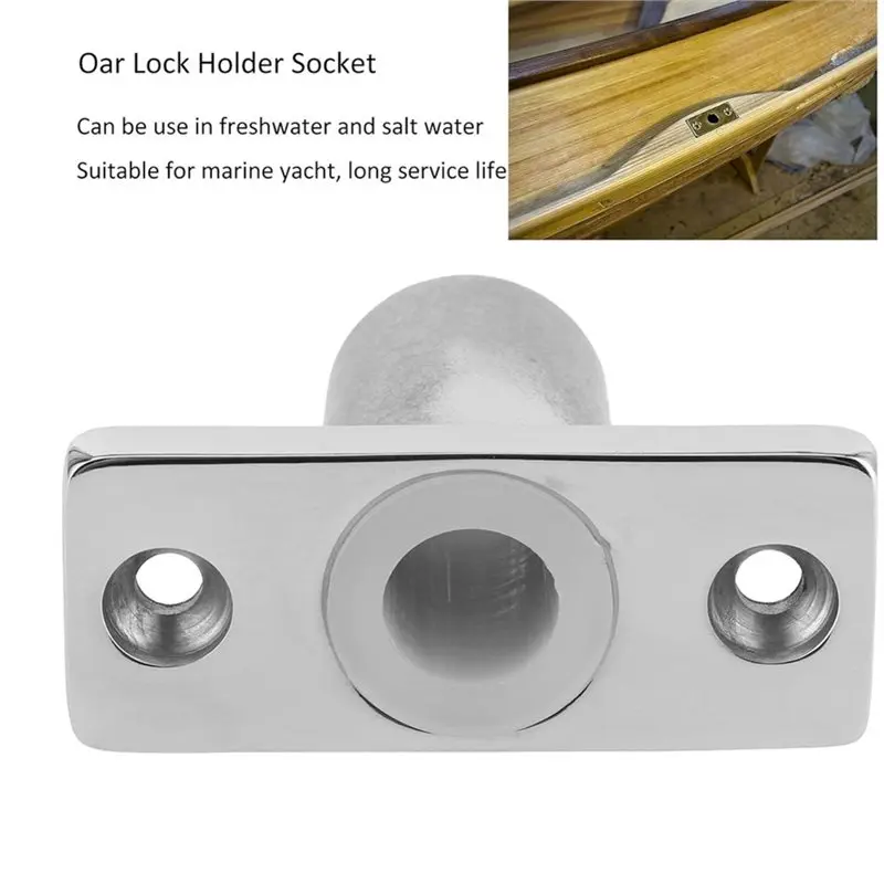 Oar Locks Holder, T Shaped Top Mount In 316 Stainless Steel Heavy Duty For Row Boat Marine Yacht