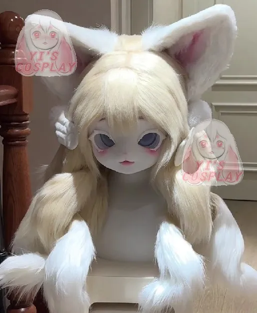 Yis cosplay Custom Furry head Kigurumi Head Cosplay Kemono Fursuit Handmade Headsets Beast Customized Fursuit Kemono Head