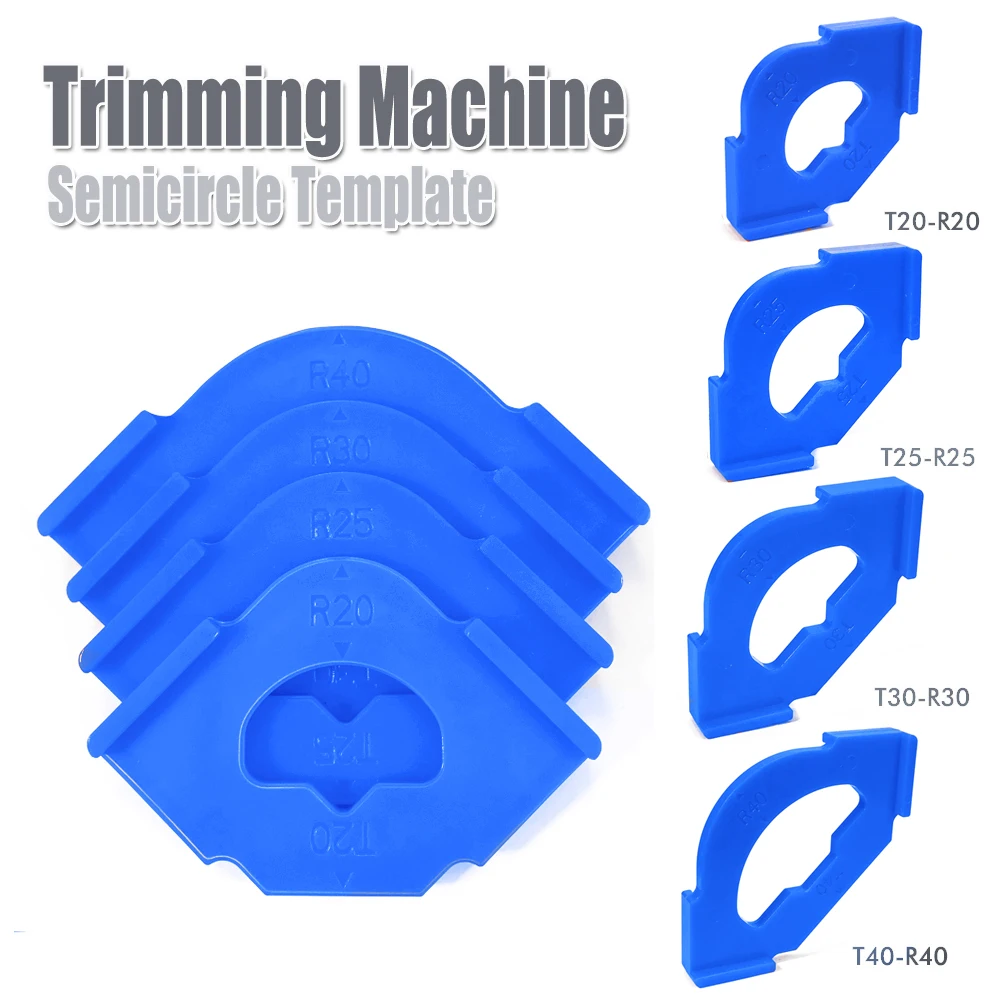 

Four-piece set Woodworking Trimming Machine Semicircle Template Straight Bevel R/C Corner Arc Trimming Positioning Template