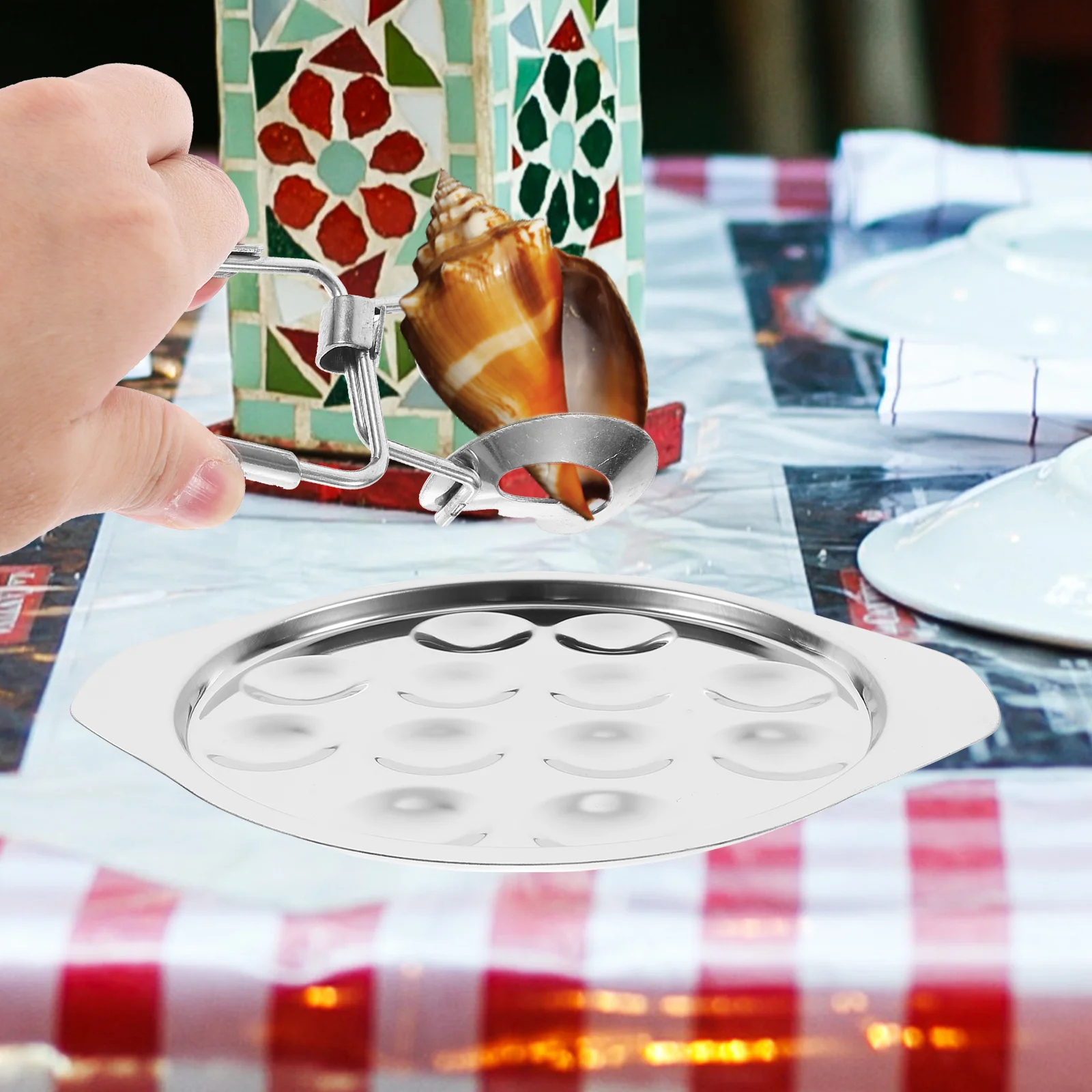 Tool Conch Cooking Tools Platters Mini Oven Stainless Steel Barbecue Snail Plate