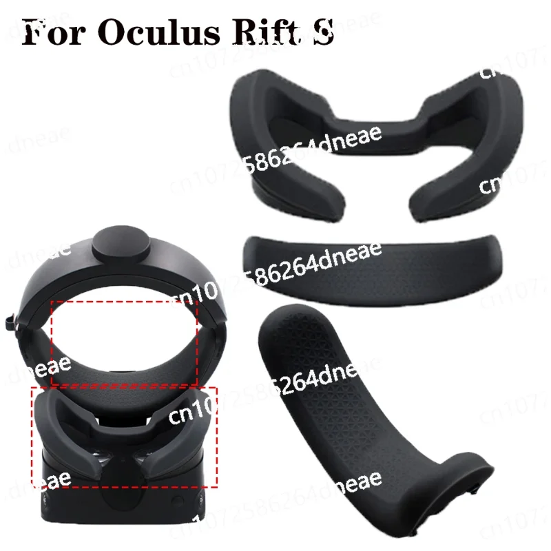 

Silicone Front Rear Foam Eye Mask Protective Cover Replacement Mask for Oculus Rift S VR Glasses Headset Face Pad Accessories