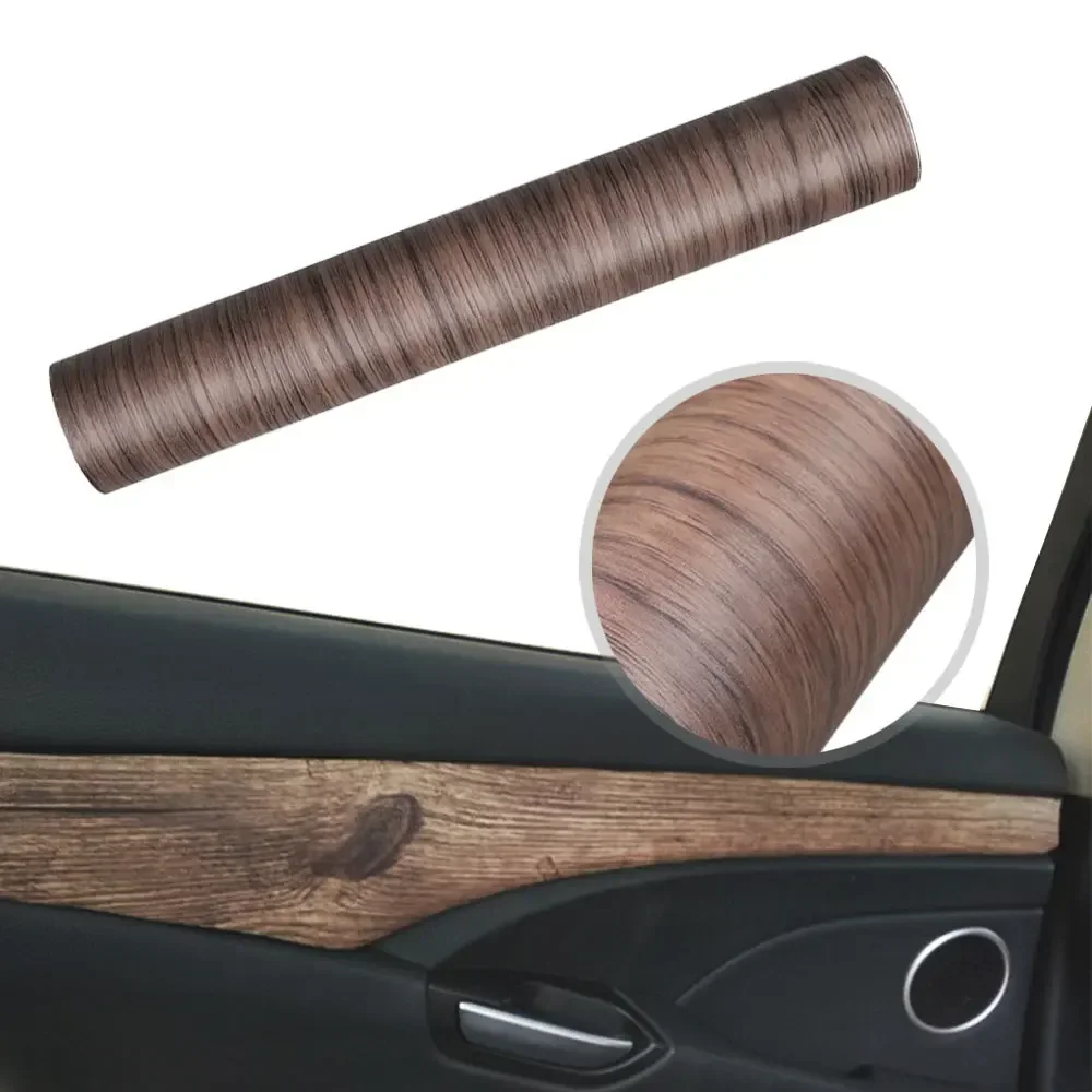 30x100cm Holzmaserung Vinyl-Folie Glänzende Autoaufkleber Selbstklebende Fahrzeuginnendekoration Universelle Auto-Accessoires – Detail 4