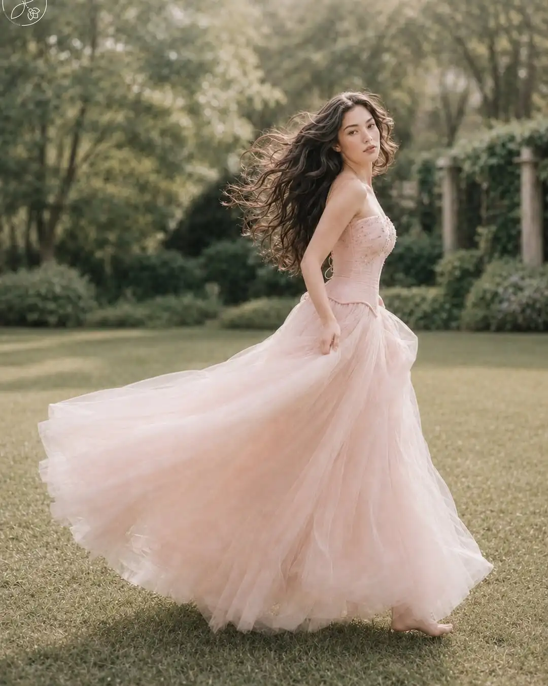 

Light Pink Strapless Romantic Bridal Sleeveless Prom Dresses Multi Layer Tulle Evening Dresses High Waist A Line Maxi Party Gown