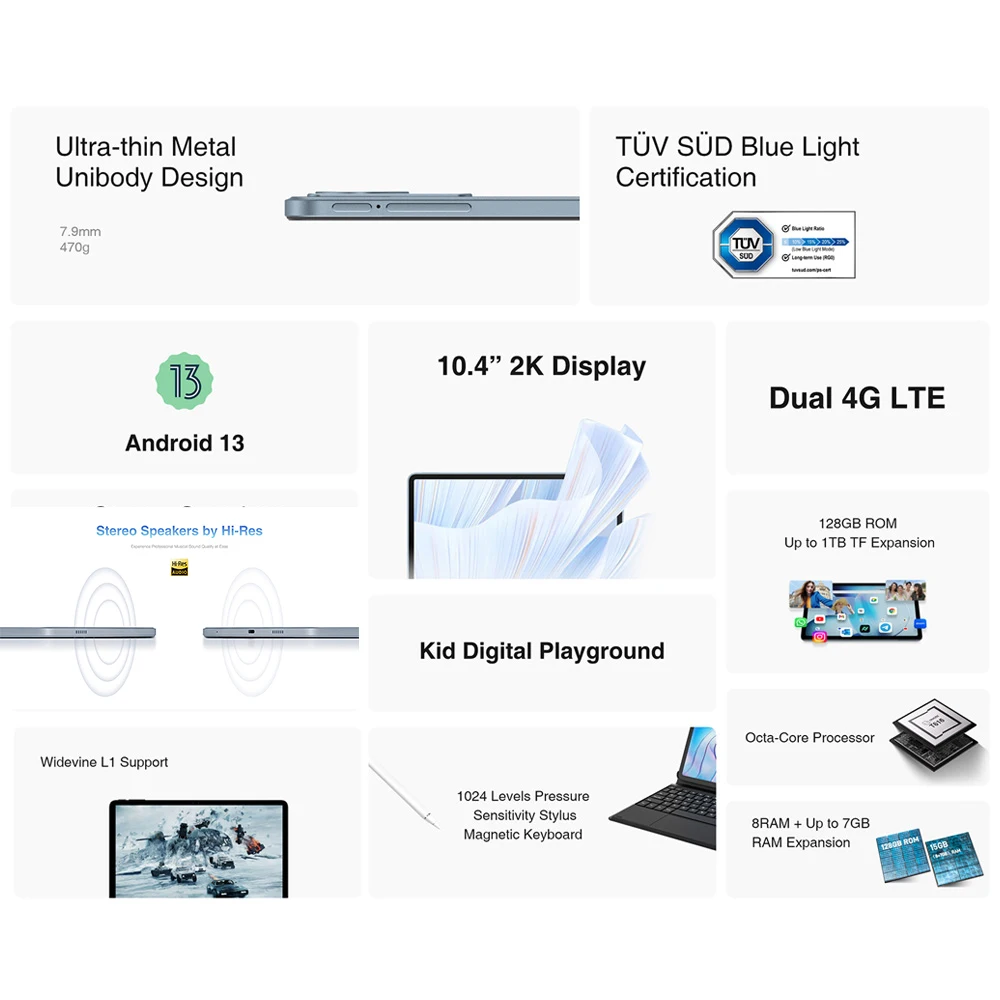 DOOGEE T20S Tablet TÜV SÜD Certified 10.4