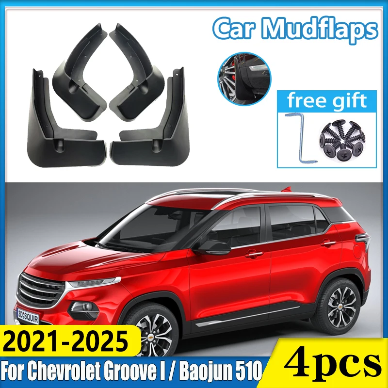 Car Fender For Chevrolet Groove Accessories MK1 Baojun 510 2021 2022 2023 2024 2025 Mudflaps Mudguards Anti-splash Splash Guards