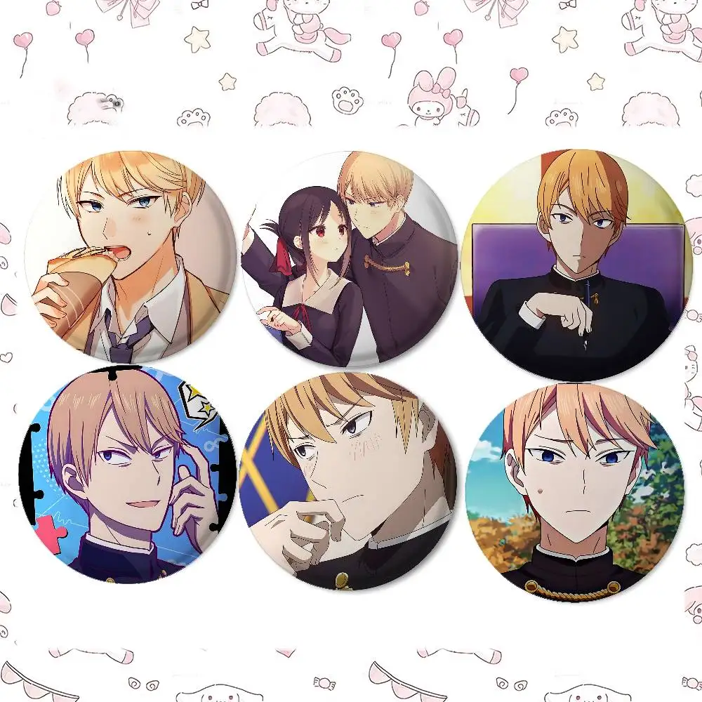 Cartoon Miyuki Shirogane Badges Peripheral Lapel Pins Tinplate Round Brooch For Shoulder Bag Accessories Souvenir Gifts