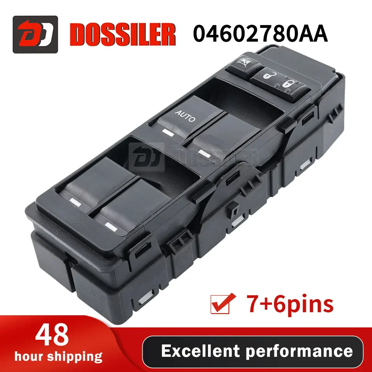 

04602780AA Dossiler Power Window Switch Driver Side for Chrysler 200 300 Sebring Dodge Avenger Caliber Charger Magnum Jeep
