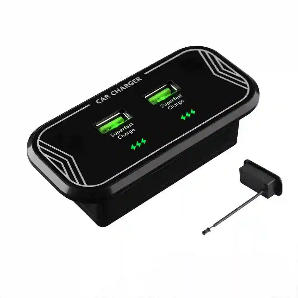 Carregador rápido para carro, porta dupla, tomada usb, entrada 12-24v, 45w, carregadores de telefone para veículos, interior, acessórios eletrônicos