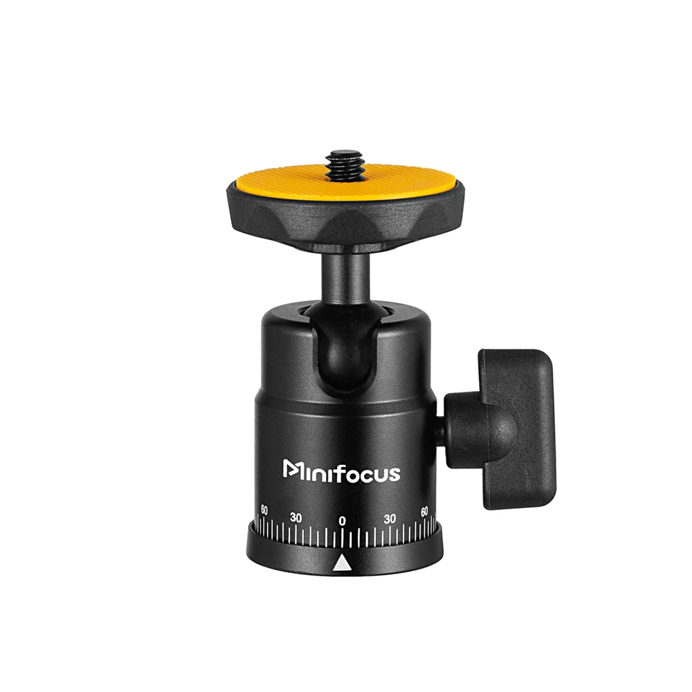 Panoramic Mini Tripod Ball Head with 1/4in Screw 360 Degree Swivel Photography Ballhead Tripod for DSLR Camera Hot Shoe Mount