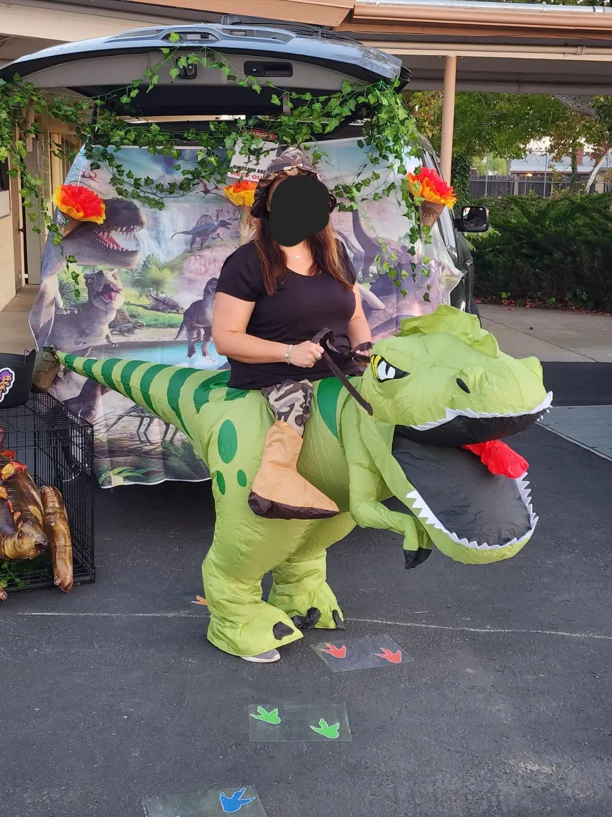 

Inflatable dinosaur costume riding Tyrannosaurus Rex air blowing fun masquerade Halloween cosplay dress up