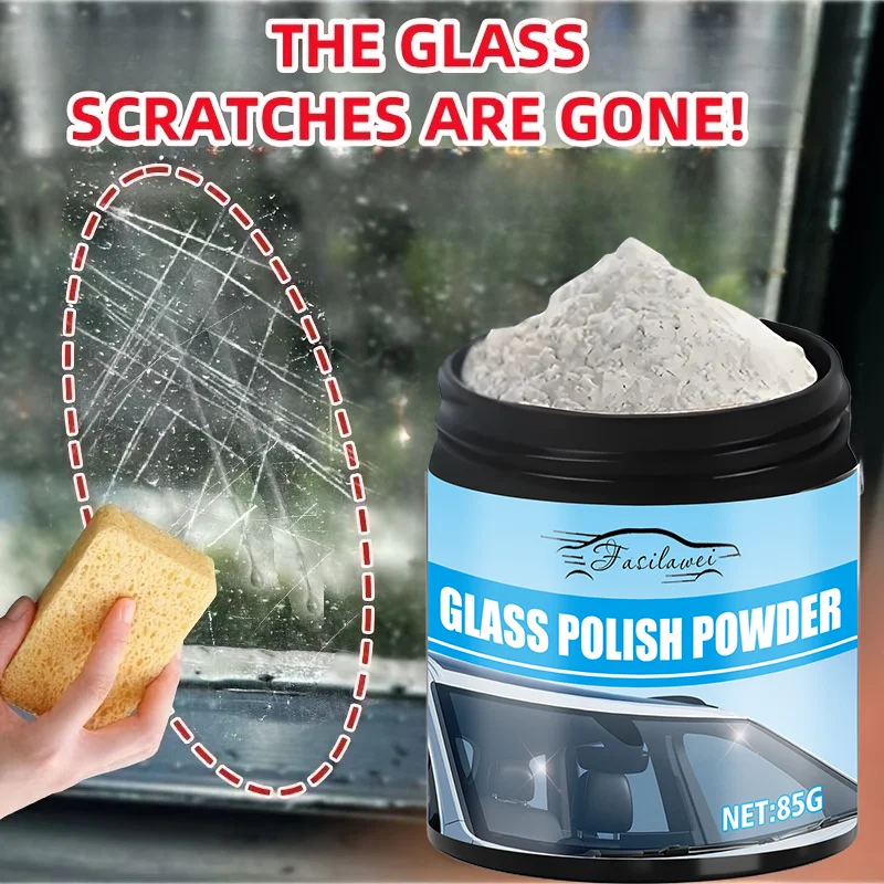 Glass Polishing Powder - Professional Scratch Repair Polish for Cars, Bathrooms and Mirrored Surfaces - Restores Clarity Fast