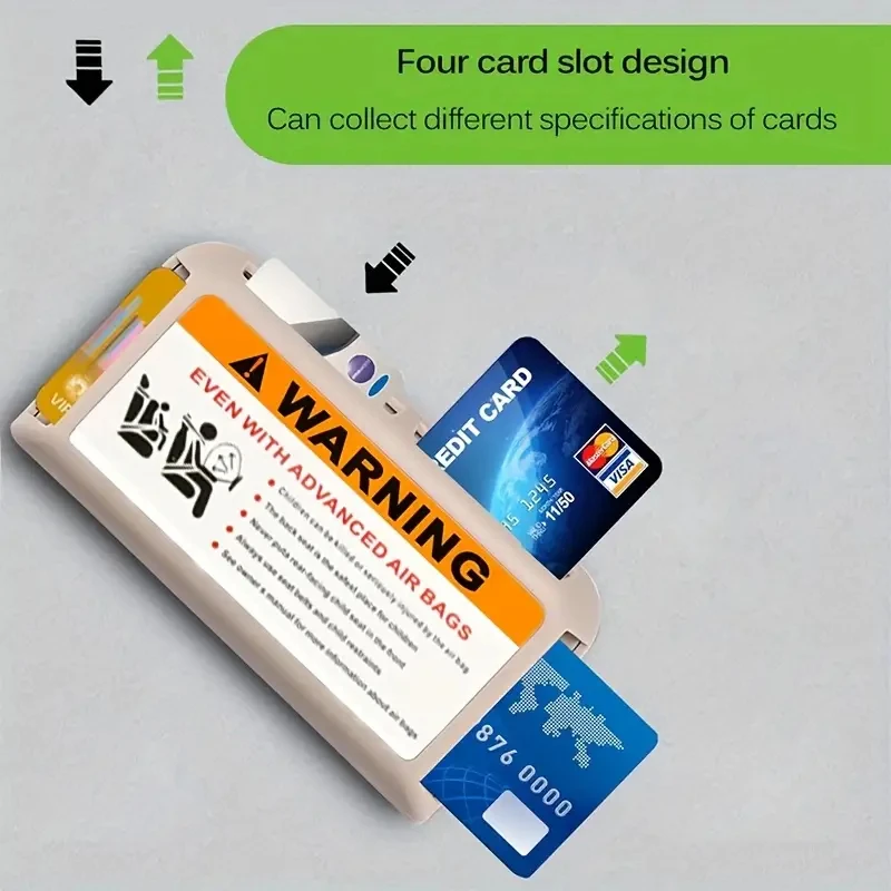 1 Pack Car Visor Card Holder Durable PVC Temporary Parking Card Storage Box Safely Store Credit Cards and ID Cards
