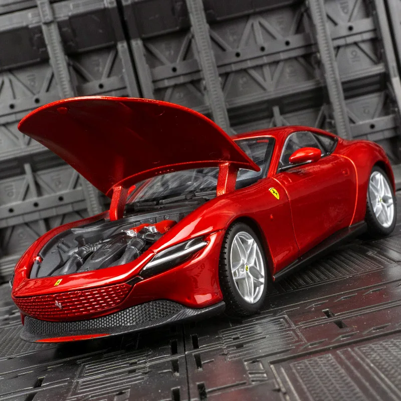 Bburago 1:24 Ferrari Roman supercoche de aleación modelo puertas de coche y capó de motor, el maletero se puede abrir un coche de juguete para niños