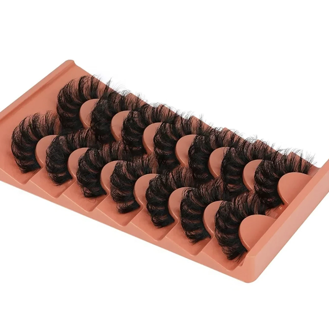 Pestañas completas esponjosas de 17 mm 8D rizadoras con 7 pares de pestañas postizas para mejorar el color de los ojos y resaltar tu sid más hermoso