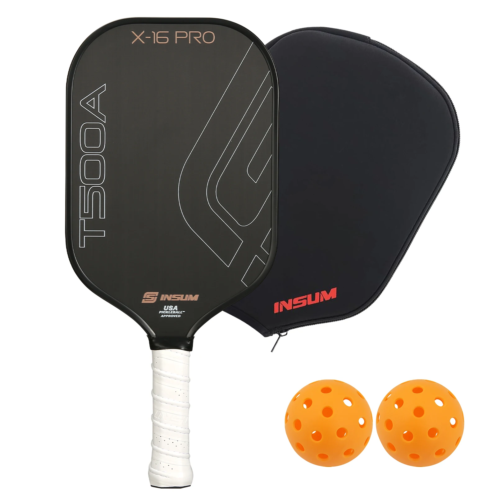 

INSUM Pickleball Paddle CLAS Curve With Edge-Shield Enhanced Edge Guard Protection Strengthens The Validity of The Paddle Core.