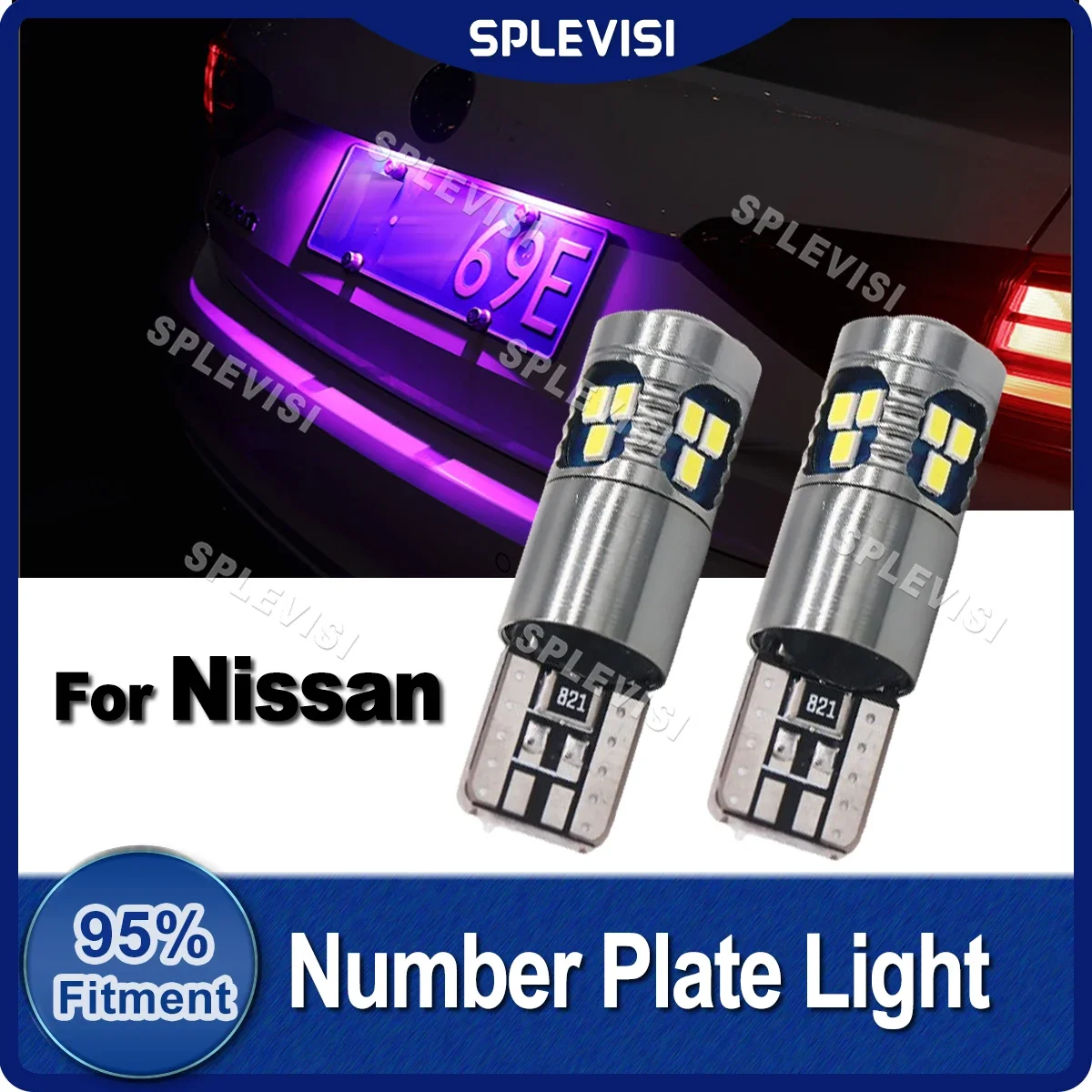 

2x T10 168 2825 194 LED License Plate Light Bulbs For Nissan Pathfinder Patrol Qashqai Sentra X-Trail Xterra 12v