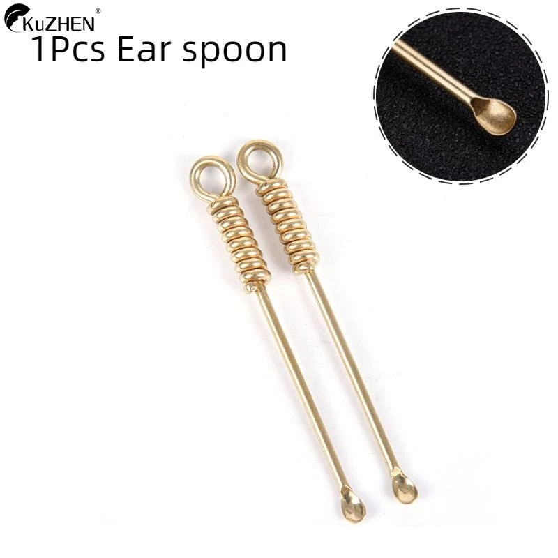 1Pcs Ear Spoons Retro Stainless Steel Portable Ear Cleaning Tool Ear Pick Ear Wax Remover Curette Cleaner Keychain Pendants