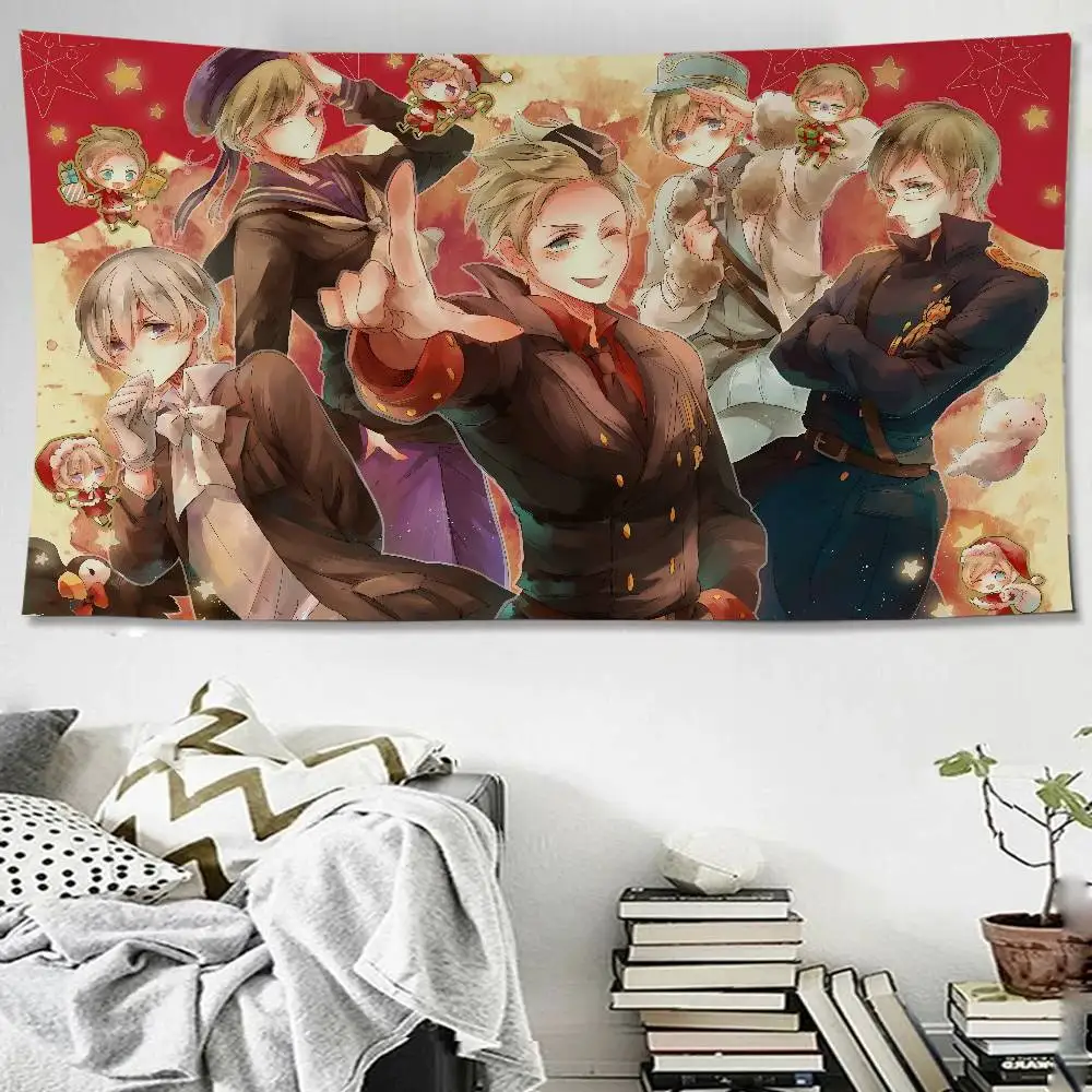 Hetalia World Stars Tapestry Art Printing Bohemian Wall Tapestries Mandala Decor Blanket