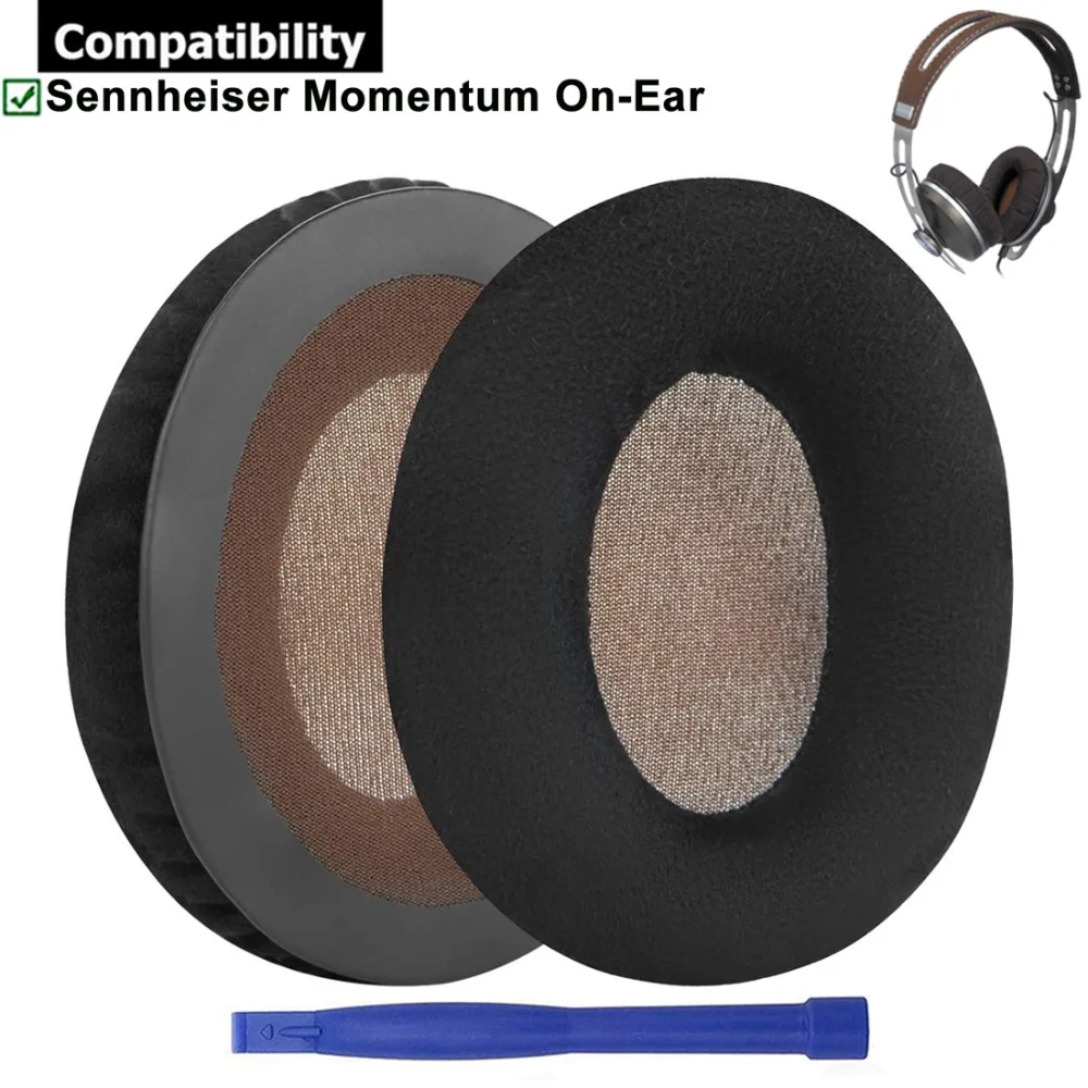 1Pair Replacement Velvet Earpads Ear Pad Cushion Cups Muffs Repair Parts for Sennheiser Momentum 1.0 1 One On Ear Headphones