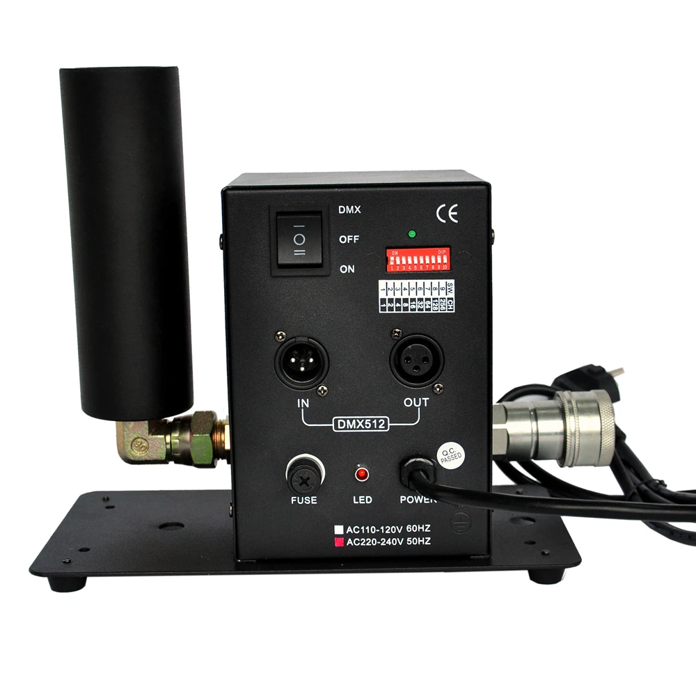 TIPTOP Single Nozzle Cannon Co2 Jet DMX512 Switchable Weighted Floor Application Power On Off 3Pin DMX Input Output TP-T27