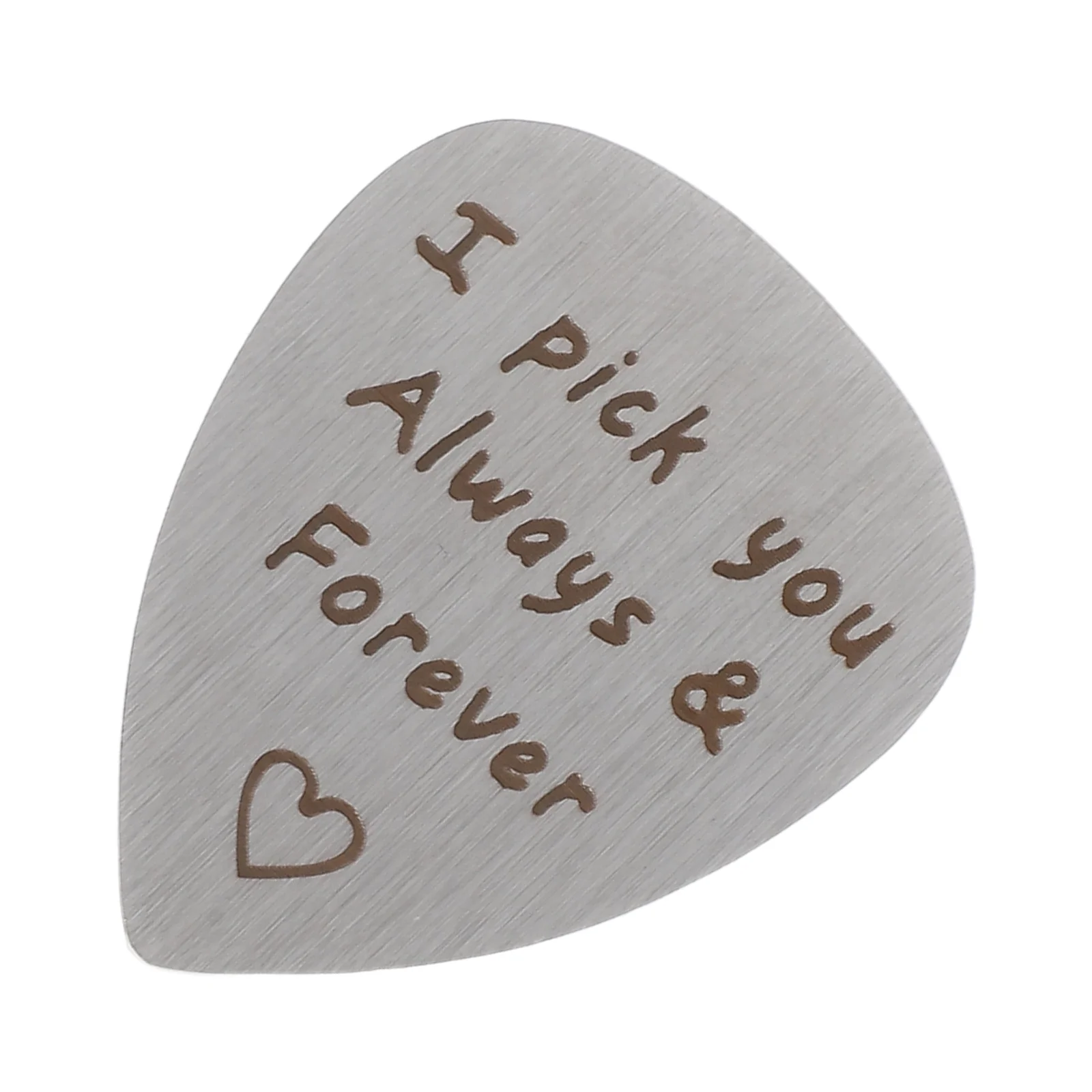 

Guitar Pick Titanium Steel Letter Carved I Pick You Always Forever For Guitar Bass Ukulele Practice Performance Instrument