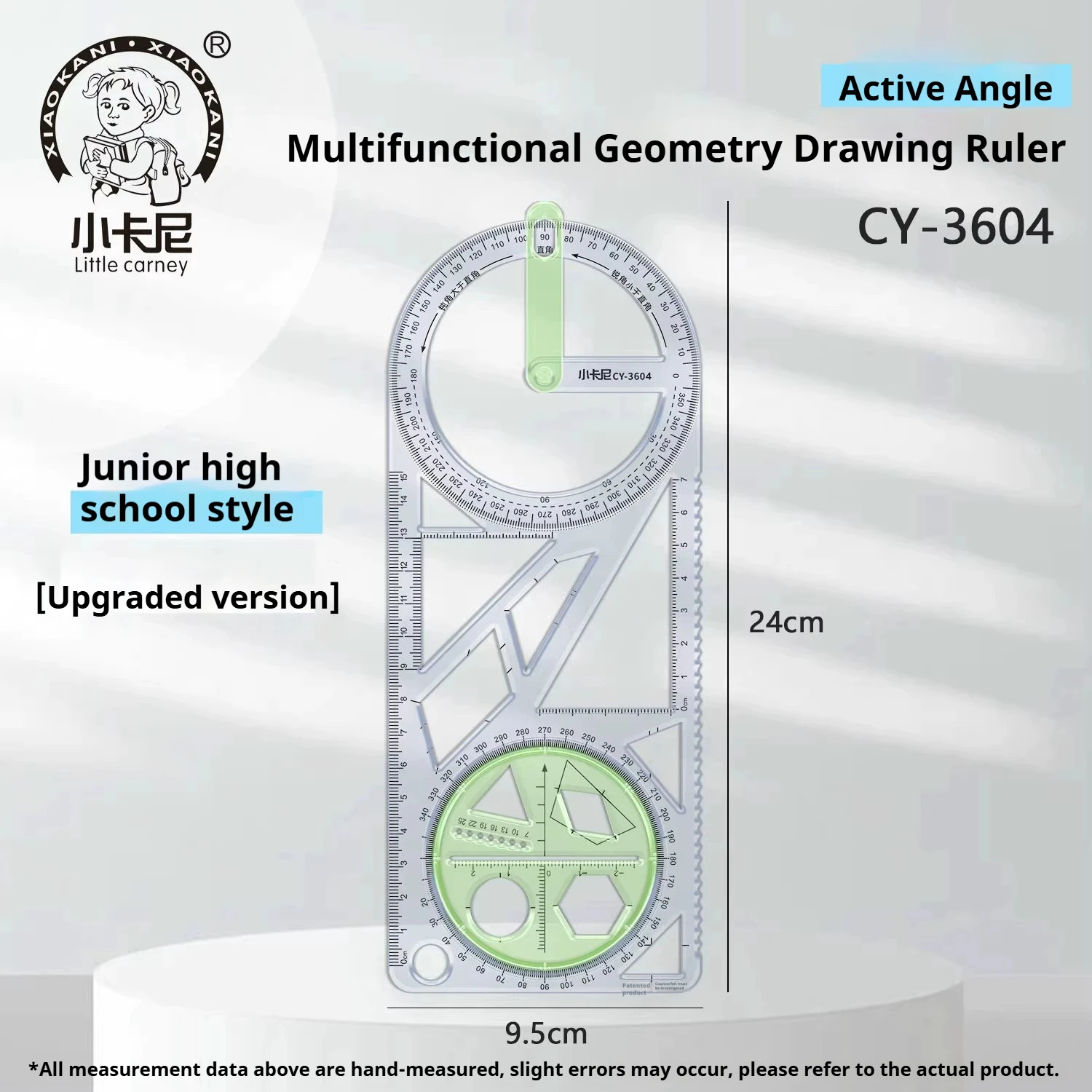 Mathematical Rulers Set Multi-function Geometry Drawing Ruler Transparent Rotatable Scale Ruler for Drafting School Supplies