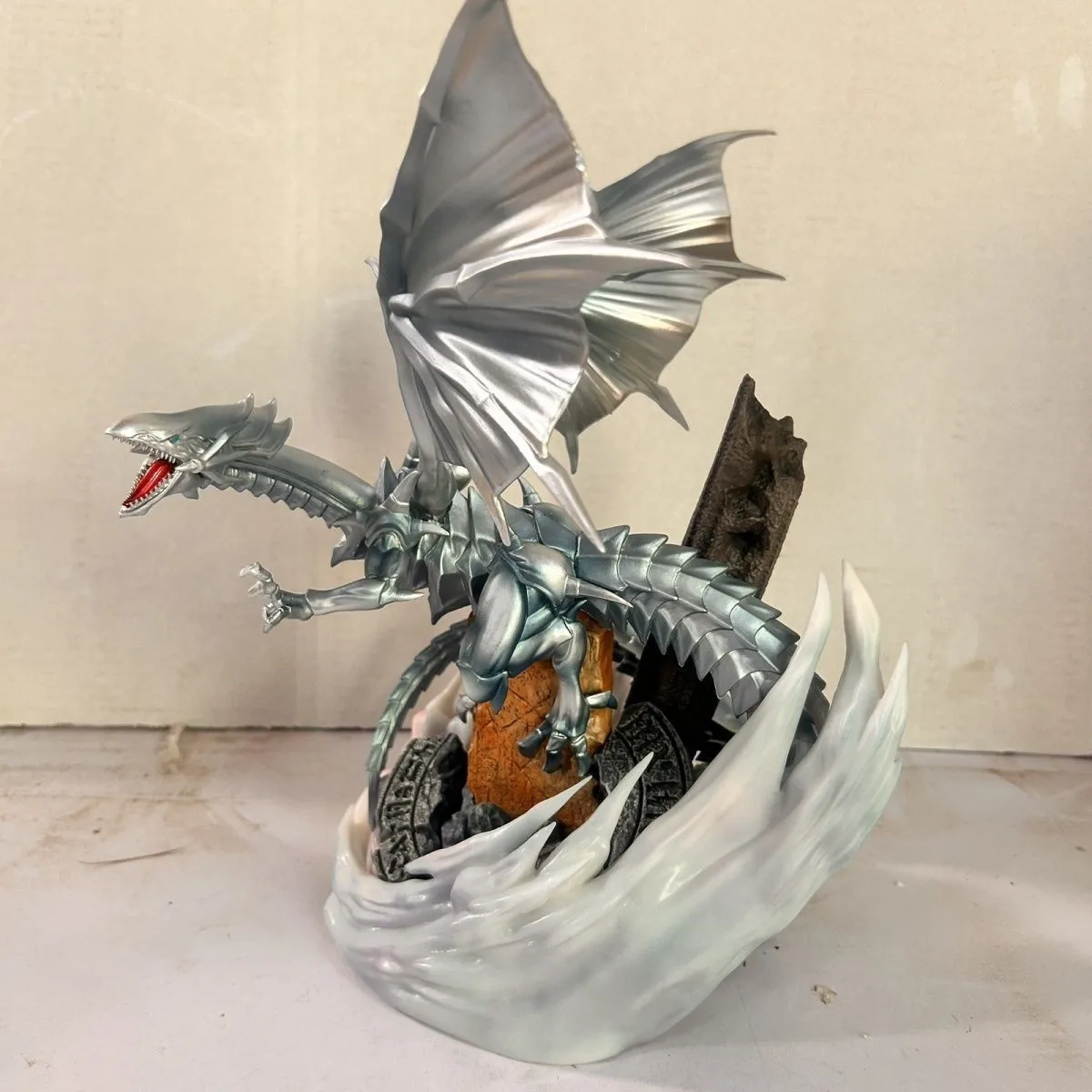 25cm Duel Monsters Anime Figures Periphery Blue-Eyes White Dragon PVC Model Gk Action Statue Ornament Crafts Gifts Toys for Boys