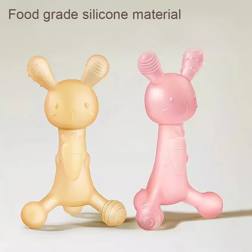 

Rabbit Teether for Molar Relief - Soothing & Pain-Free Chew Toy Made of Food-Grade Silicone