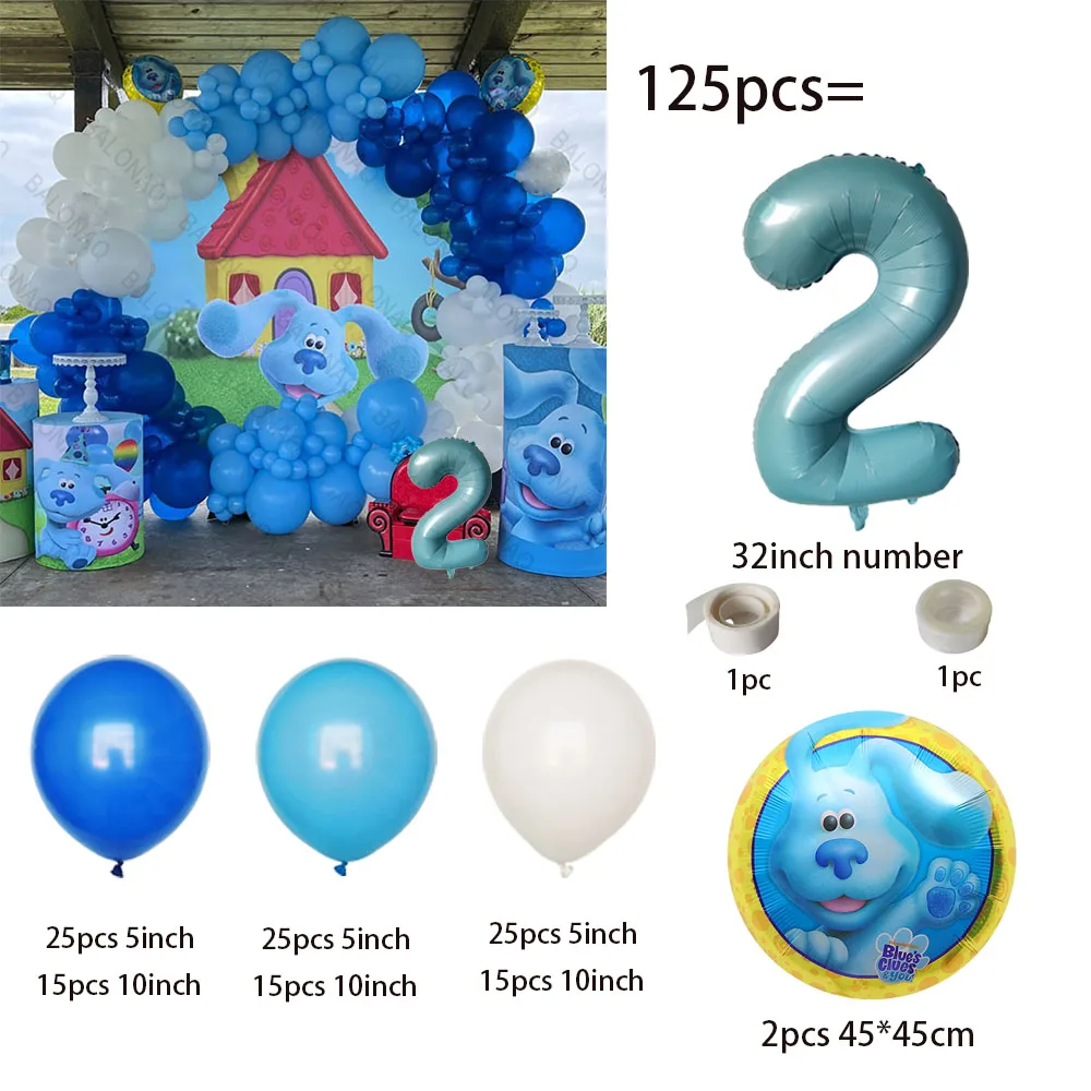 1set Blues Clues Theme Balloons Pet Blue Dogs Birthday Balloons for Baby Shower Birthday Party Decor Kids Air Globos Toys