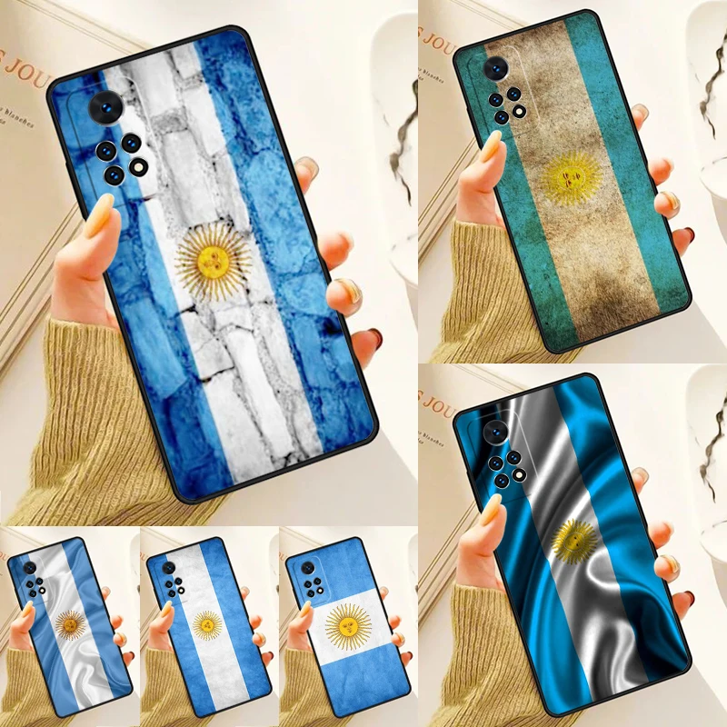 Arjantinli ulusal bayrak durumda Samsung Galaxy S24 artı S23 S20 S21FE Lite S22 Ultra not 20 S8 S9 S10 telefon Coque