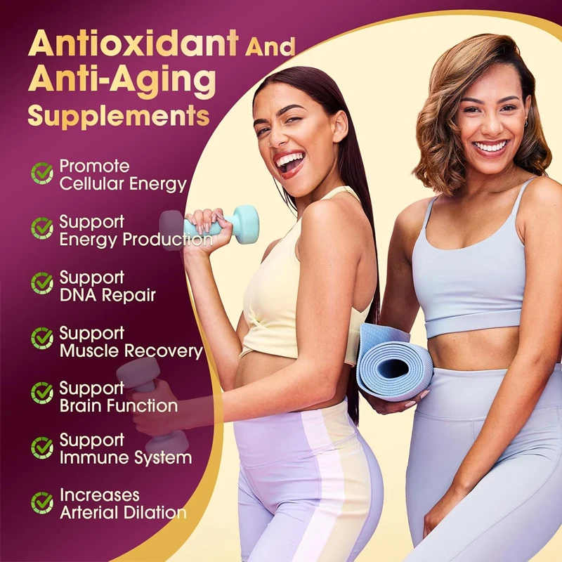 مكمل NAD 2464 ملجم، ليبوسوم NAD+resveratrol، يعزز NAD+مكافحة الشيخوخة، الطاقة، التركيز - كبسولة مضادة للأكسدة فائقة